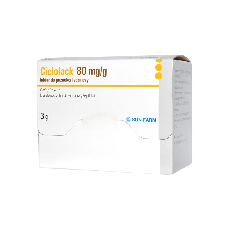 Ciclolack, 80 mg/g, lakier do paznokci leczniczy, 3 g, 1 butelka