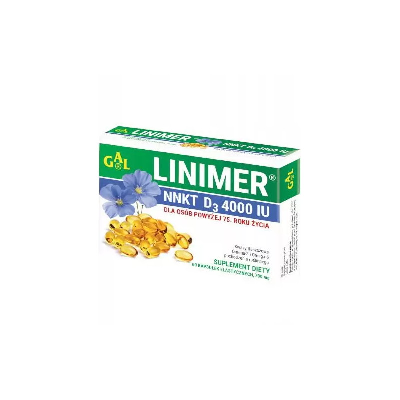 Linimer NNKT D3 4000 IU, 60 kapsułek