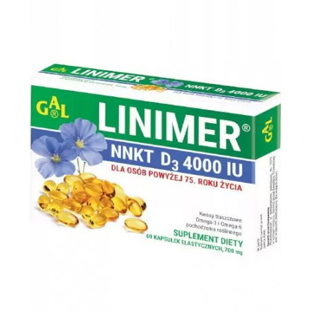 Linimer NNKT D3 4000 IU, 60 kapsułek
