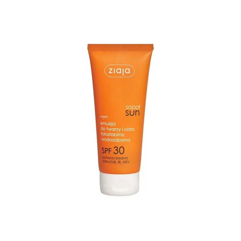 Ziaja Sopot Sun, emulsja do twarzy i ciała, SPF 30, 100 ml