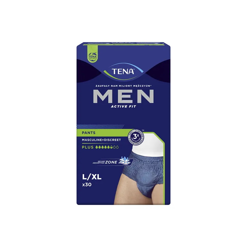TENA Men Pants plus majtki chłonne rozmiar L, 30 sztuk