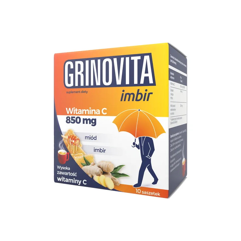 Grinovita imbir, proszek, 10 g, 10 saszetek