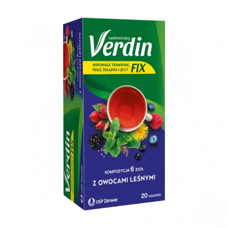 Verdin FIX z Owocami leśnymi susz, 20 saszetek