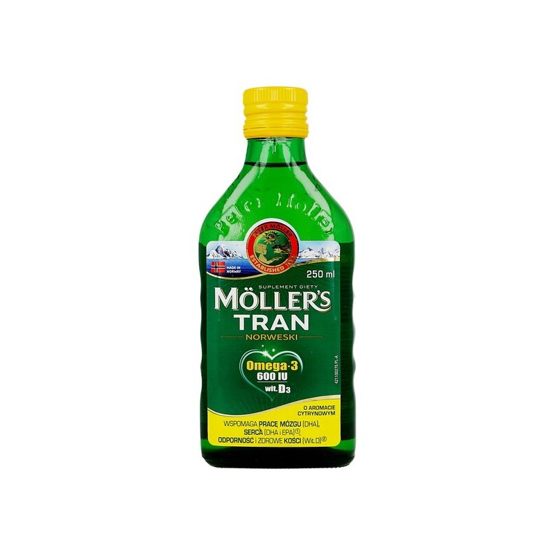 Mollers Tran Norweski cytrynowy 250 ml