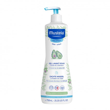Mustela Bebe Enfant, delikatny żel do mycia ciała i głowy, od urodzenia, 750 ml