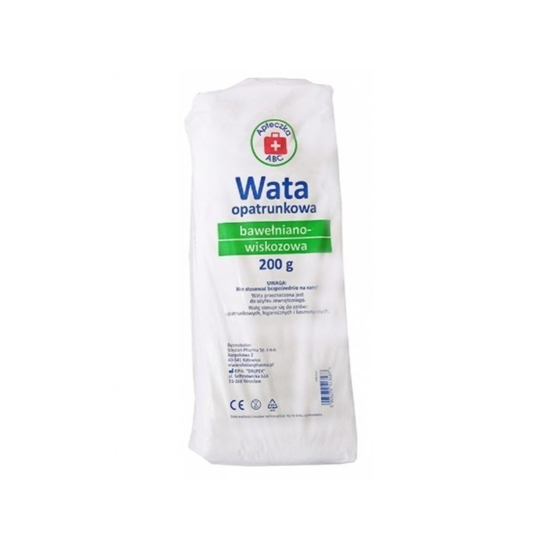 Wata opatrunkowa bawełniano-wiskozowa, 200 g (Apteczka ABC)