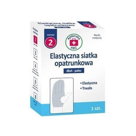 Elastyczna siatka opatrunkowa rozmiar 2 (dłoń,palec), 1 sztuka (Apteczka ABC)