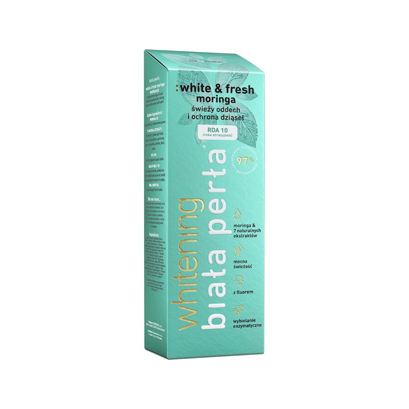 BIAŁA PERŁA Ziołowa pasta do zębów, white & fresh moringa, 75 ml