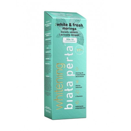BIAŁA PERŁA Ziołowa pasta do zębów, white & fresh moringa, 75 ml