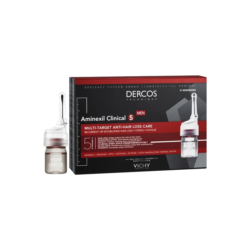 Vichy Dercos Aminexil Clinical 5  dla mężczyzn,  21x6