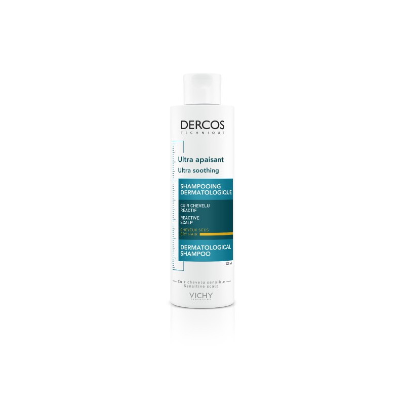 Vichy Dercos, ultrakojący szampon do włosów suchych, 200 ml