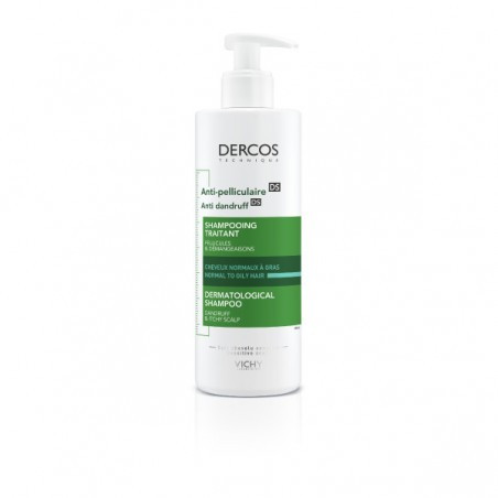 Vichy Dercos, szampon przeciwłupieżowy, włosy tłuste, 390 ml