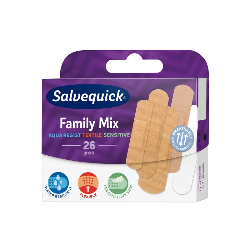 Plastry SALVEQUICK, Family Mix, 26 sztuk