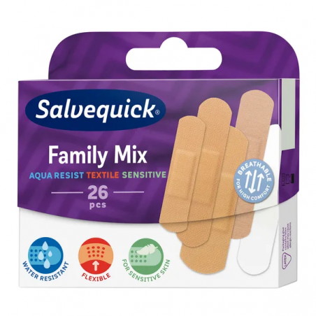 Plastry SALVEQUICK, Family Mix, 26 sztuk