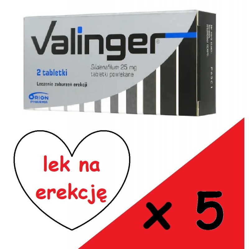 5 x Valinger 25 mg , 2 tabletki