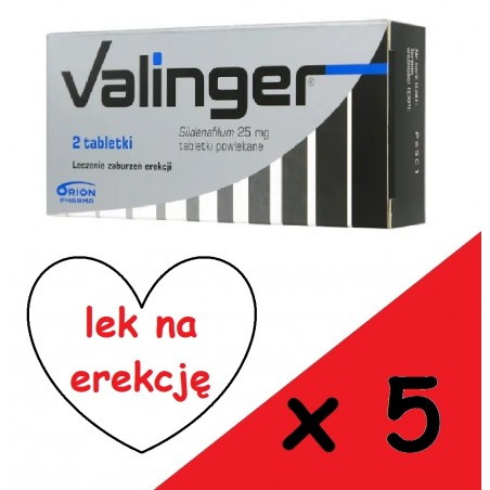 5 x Valinger 25 mg , 2 tabletki