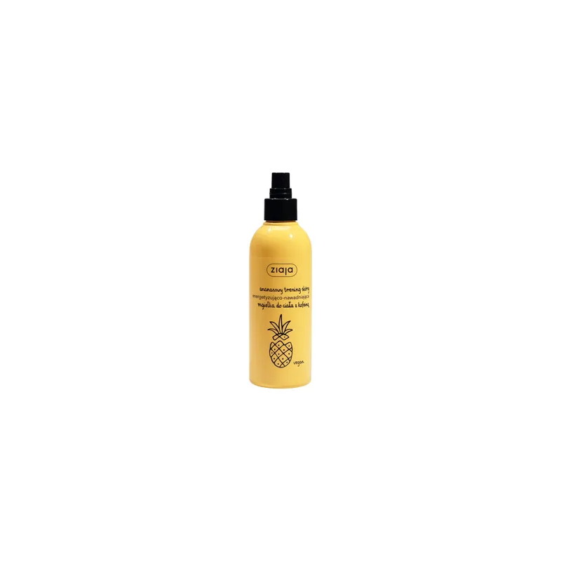 Ziaja Ananasowa, energetyzująco-nawadniająca mgiełka do ciała z kofeiną, 200 ml