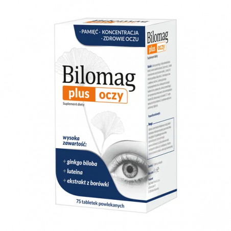Bilomag Plus Oczy, tabletki powlekane, 75 sztuk