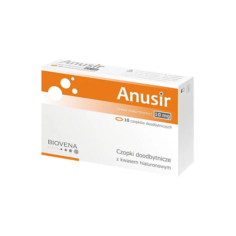 Anusir, czopki doodbytnicze z kwasem hialuronowym, 10 sztuk