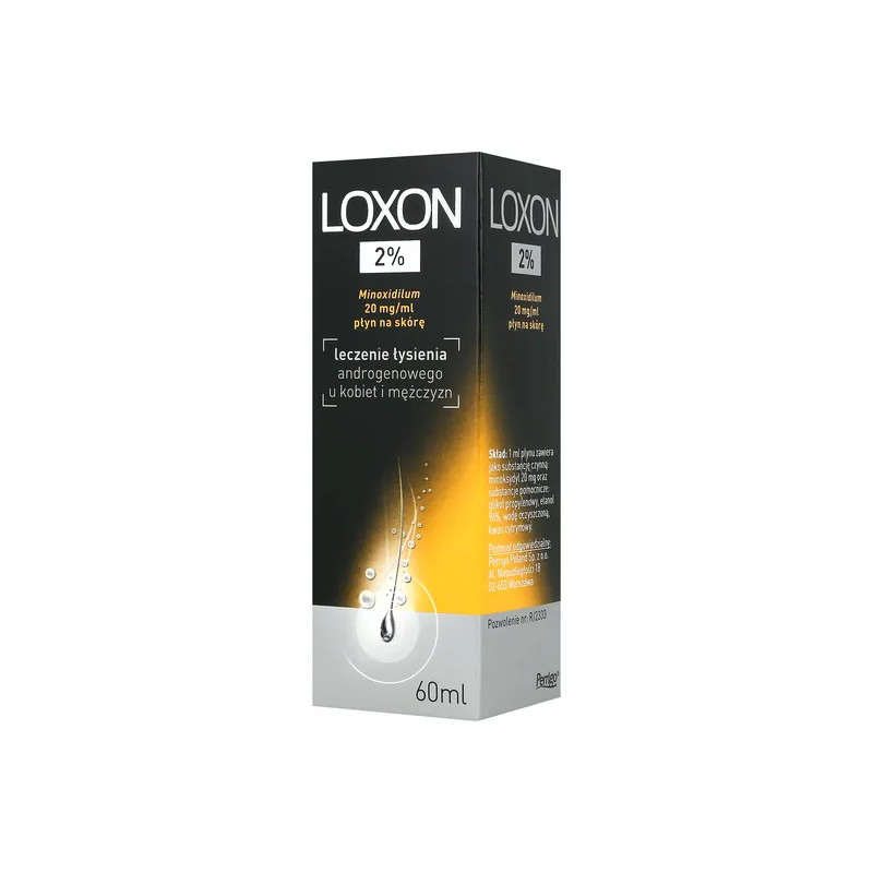 Loxon, 2%, płyn na skórę głowy, 60 ml