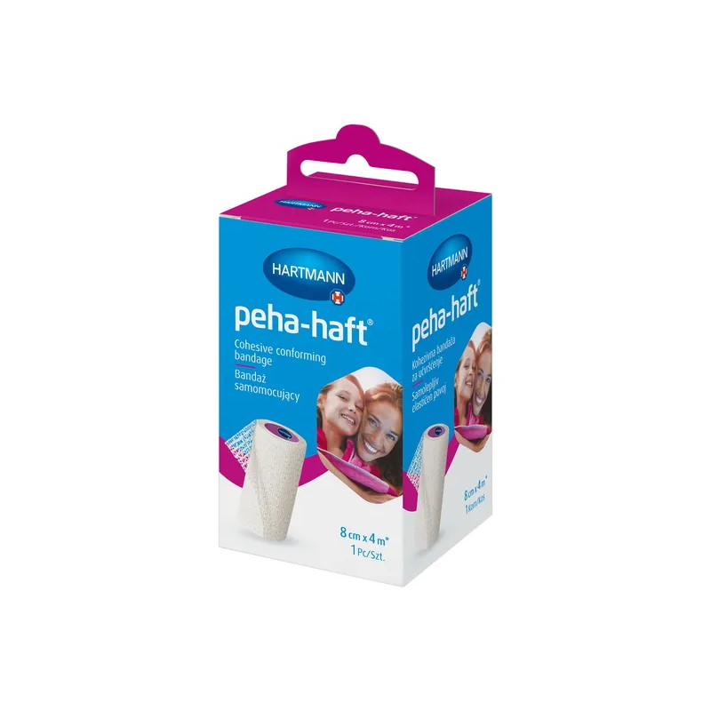 Peha-haft latexfree, opaska podtrzymująca, 4 m x 8 cm, 1 sztuka