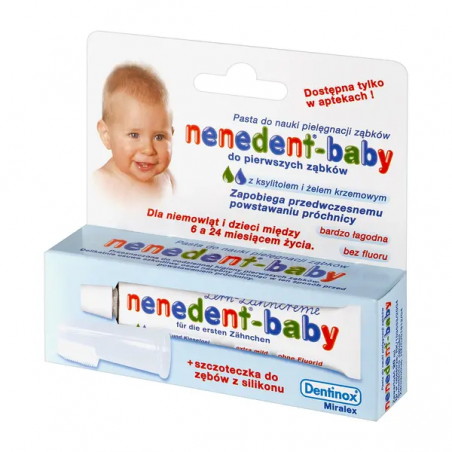 Nenedent Baby, pasta do zębów bez fluoru, 20 ml + szczoteczka