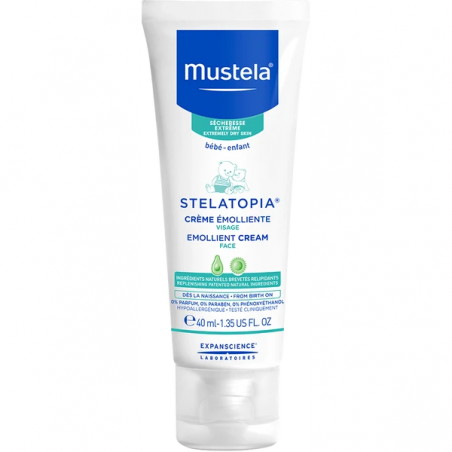 Mustela Stelatopia, krem emolient do twarzy, 40 ml