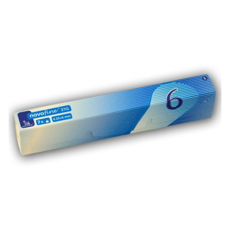 Igła  0.3 x  6mm NOVO FINE ,7 sztuk