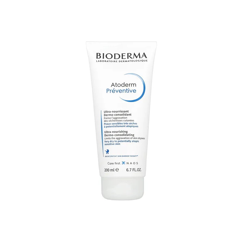 Bioderma Atoderm Preventive, odżywczy krem wzmacniający ochronną barierę skóry suchej u dzieci i niemowląt, 200 ml