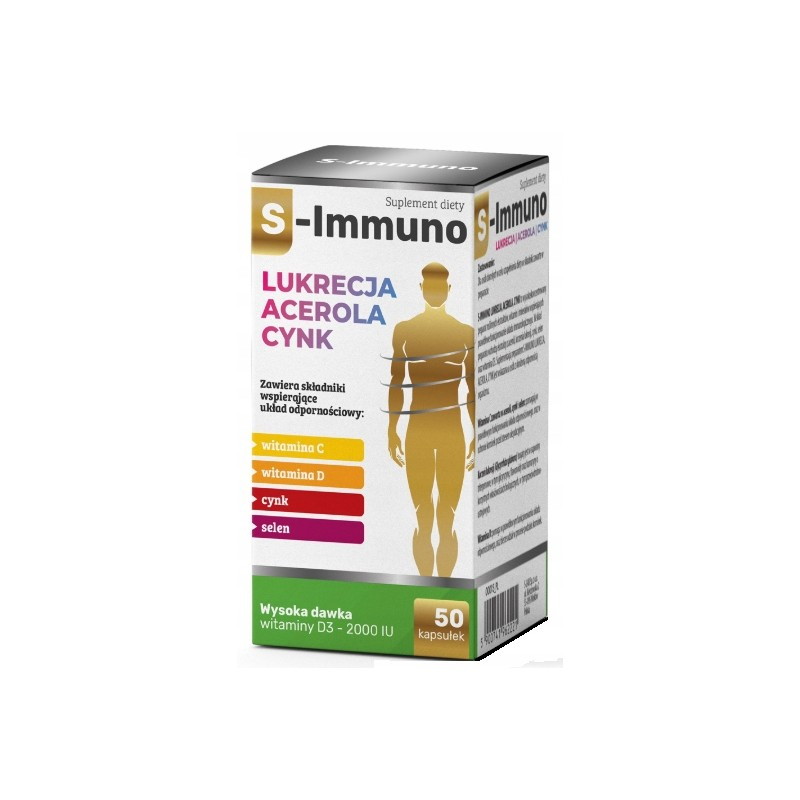 S-Immuno Lukrecja Acerola Cynk, 50 sztuk, kapsułki