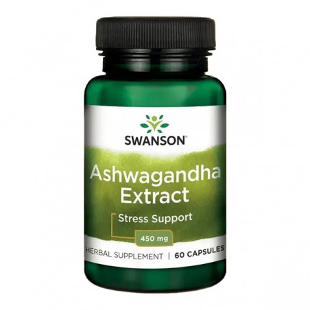 Ashwagandha Extrakt, 450 mg, kapsułki, 60 sztuk