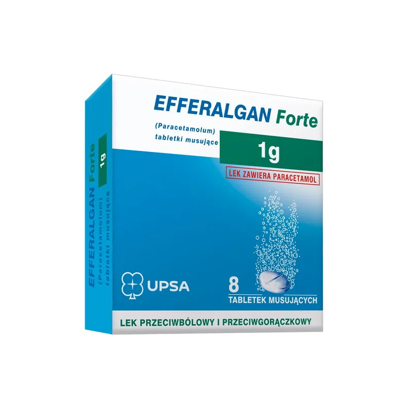 Efferalgan Forte, 1 g tabletki musujące - 8 sztuk
