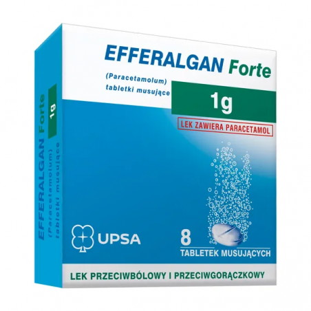Efferalgan Forte, 1 g tabletki musujące - 8 sztuk