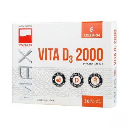 MAX VITA D3 2000, 30 kapsułek