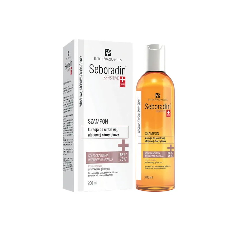 Seboradin Sensitive, szampon-kuracja do wrażliwej, atopowej skóry głowy, 200 ml