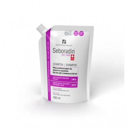 Seboradin Oily Hair, szampon do włosów przetłuszczających się i skłonnych do wypadania, 400 ml