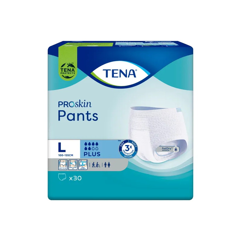 TENA Pants ProSkin Plus, majtki chłonne L, 30 sztuk
