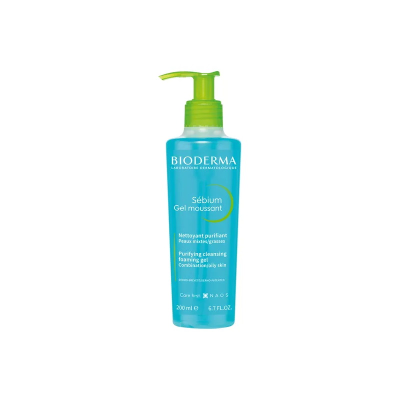 Bioderma Sebium Gel Moussant, antybakteryjny żel do mycia twarzy, 200 ml