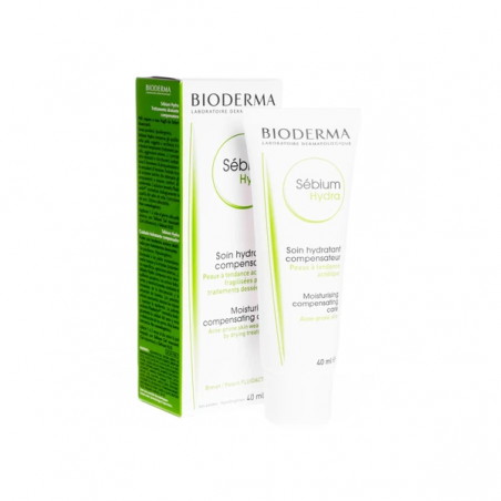 Bioderma Sebium Hydra, nawilżający krem do skóry tłustej i ze skłonnością do trądziku, 40 ml