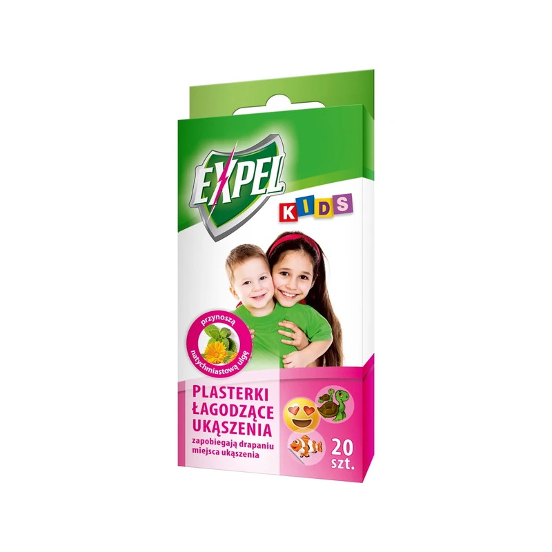 Expel Kids plasterki łagodzące ukąszenia, 20 sztuk
