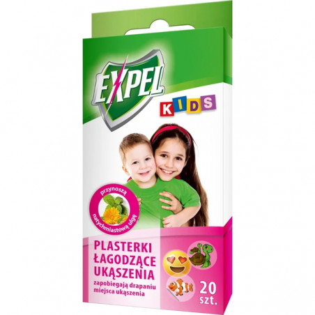 Expel Kids plasterki łagodzące ukąszenia, 20 sztuk