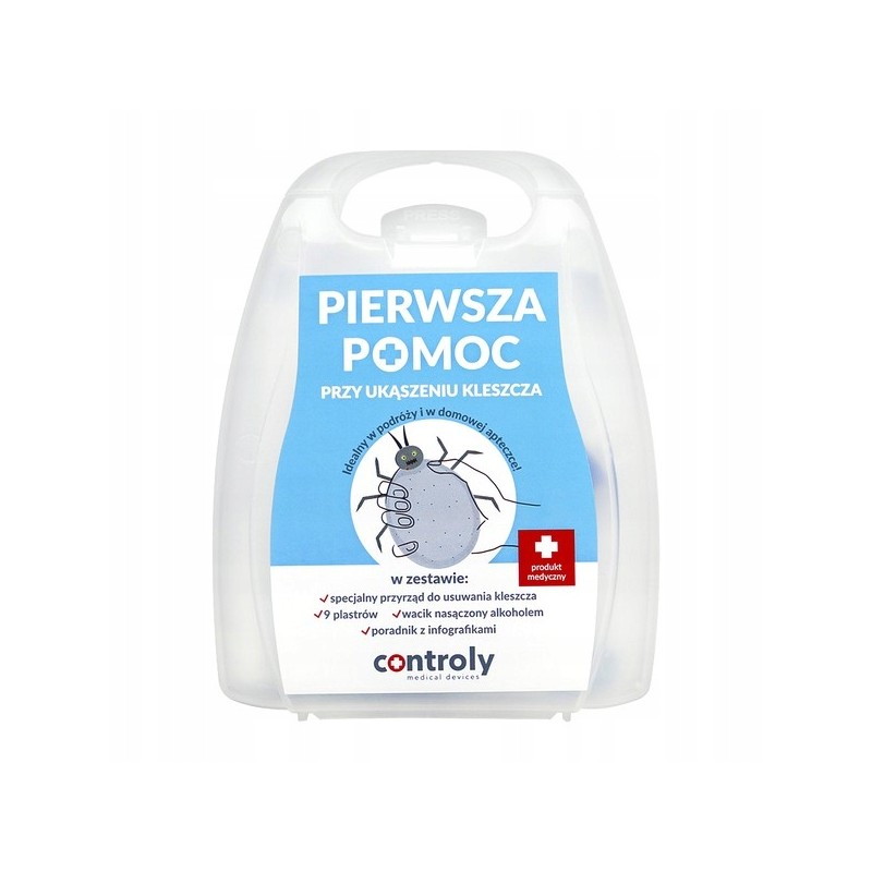 Pierwsza Pomoc przy ukąszeniu kleszcza, zestaw
