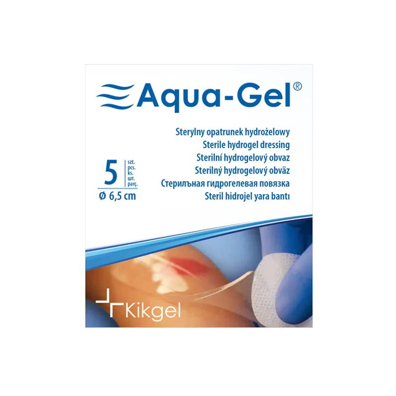 Aqua-Gel, opatrunek hydrożelowy, średnica 6,5 cm, 1 sztuka