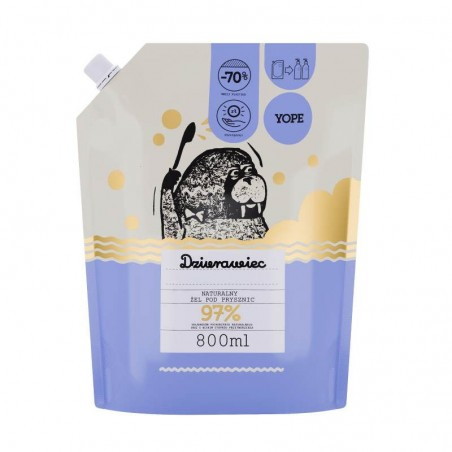 YOPE Refill Naturalny Żel pod prysznic Dziurawiec 93% ,800ml