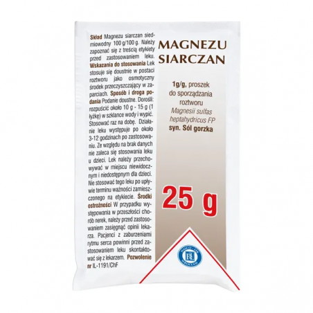 Magnezu siarczan (sól gorzka), proszek, 25 g